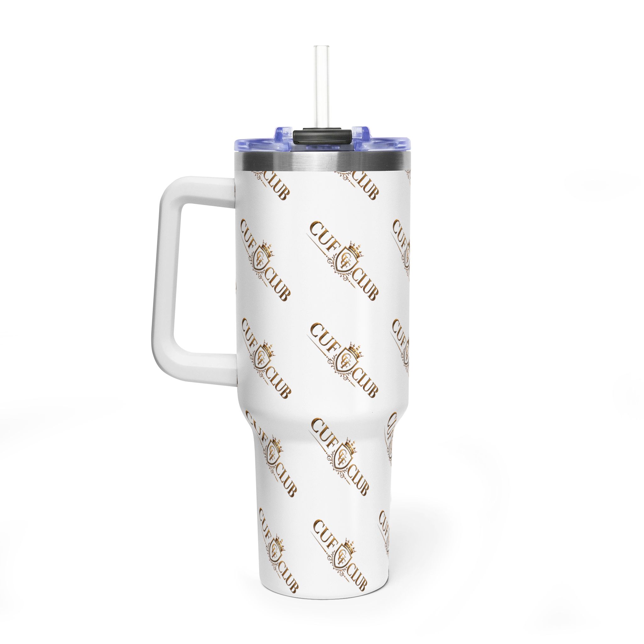 CUF CLUB 40oz Vacuum Tumbler with Handle — Insulated Travel Mug, - Image 2