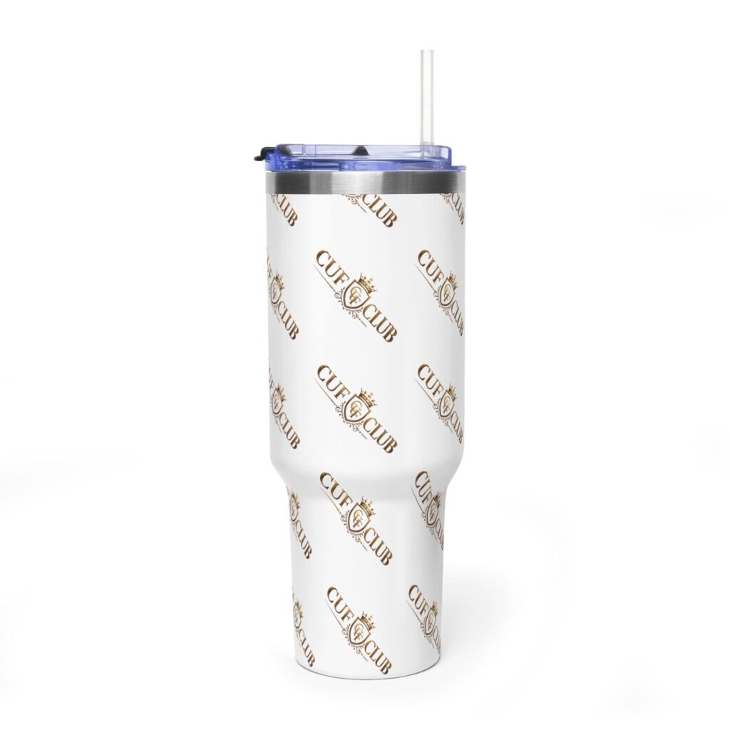 CUF CLUB 40oz Vacuum Tumbler with Handle — Insulated Travel Mug,