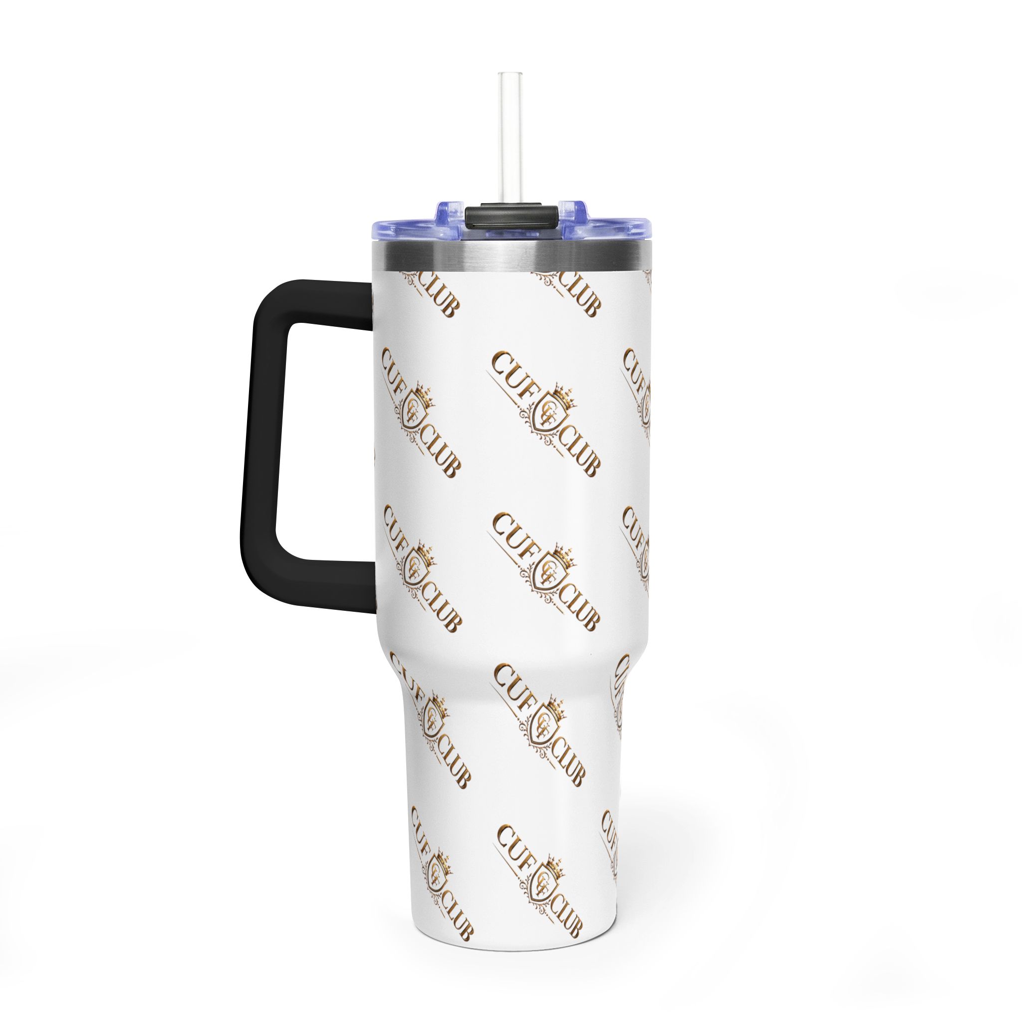 CUF CLUB 40oz Vacuum Tumbler with Handle — Insulated Travel Mug, - Image 6
